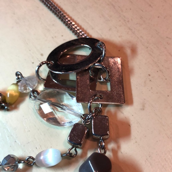 Lia Sophia Yellow Silver Tone Necklace - Picture 6 of 8